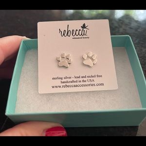 Sterling Silver Dog Paws earrings